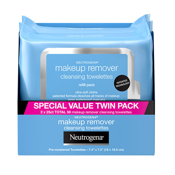 Neutrogena Makeup Removing Wipes (25 Count, Twin Pack)