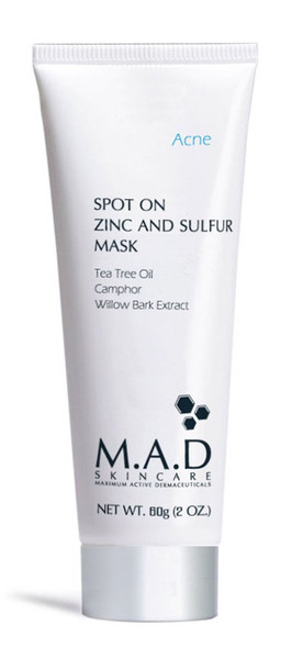 M.A.D SKINCARE ACNE: Spot On Zinc and Sulfur Mask - 60g