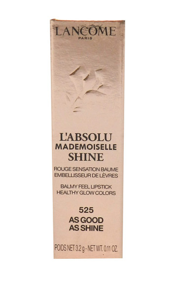 Lancome L'Absolu Mademoiselle Shine Balmy Feel Lipstick 0.11 oz # 525 As Good As Shine Makeup 3614272321465