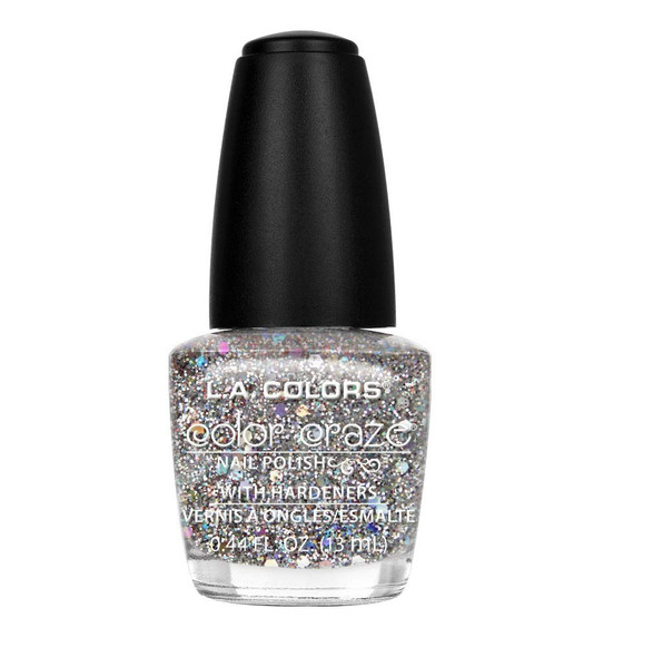 L.A. Colors Craze Nail Polish, Glitter Bomb, 0.44 Fluid Ounce