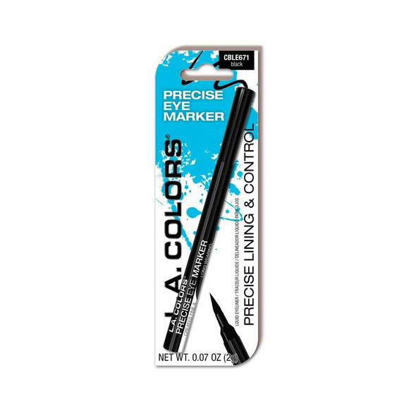 L.A. COLORS Precise Eye Marker, Black, 0.07 Ounce, (CBLE671)