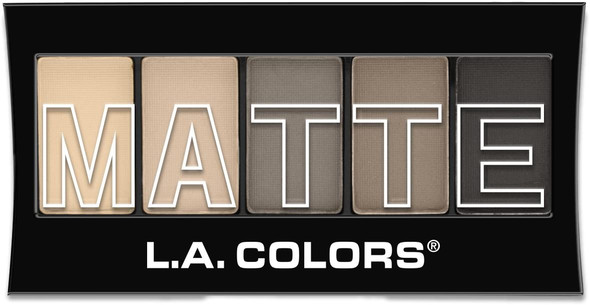 L.A. Colors 5 Color Matte Eyeshadow, Nude Suede, 0.08 Oz