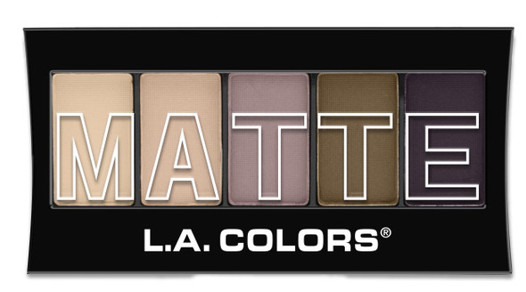 L.A. COLORS 5 Color Matte Eyeshadow, Natural Linen, 0.25 oz.
