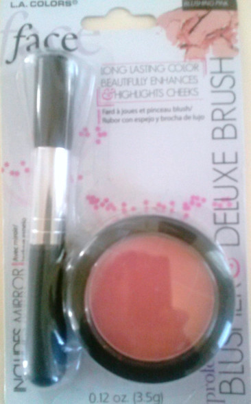 L.a. Colors Blusher & Deluxe Brush, Blushing Pink, 1 Ounce