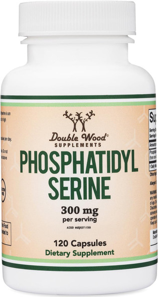 Phosphatidylserine 300Mg Per Serving, Manufactured In The Usa, 120 Capsules (Phosphatidyl Serine Complex) By Double Wood Supplements