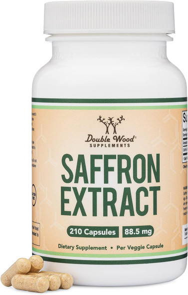 Saffron Supplement - Saffron Extract 88.5Mg Capsules (210 Count) Appetite Suppressant For Weight Loss (Supports Eye, Retina, And Lens Health) By Double Wood Supplements