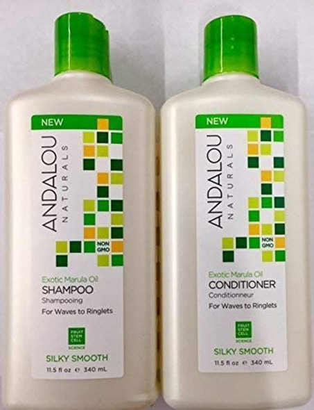 Andalou Naturals Exotic Marula Oil Silky Smooth Shampoo and Conditioner