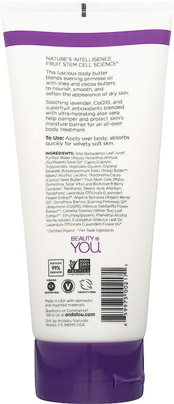 Andalou Naturals Firming Body Butter, With Lavender Shea - 8 Ounce