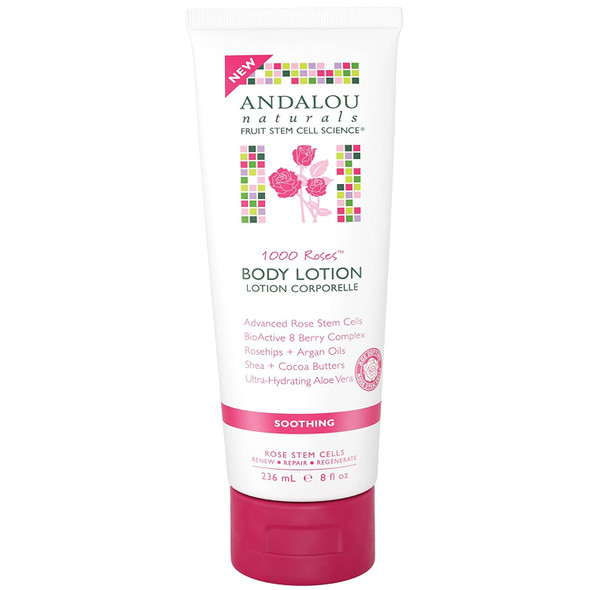 Andalou Naturals, 1000 Roses, Body Lotion, Soothing, 8 fl oz (236 ml)(pack of 2)