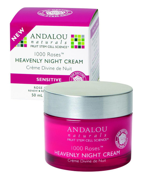 Andalou Naturals Heavenly Night Cream - 1000 Roses - 1.7 Oz