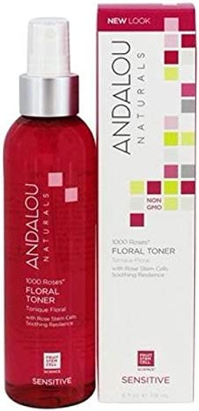 Andalou Naturals 1000 Roses Floral Toner Sensitive -- 6 fl oz (pack of 2)
