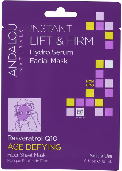 Andalou Naturals Instant Lift and Firm Hydro Serum Facial Mask, 0.6 Fluid Ounce - 6 per case.