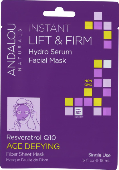 Andalou Naturals Hydro Serum Facial Age Defying Mask, 0.6 Fl Oz