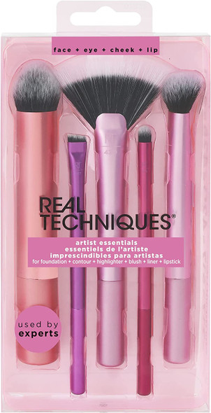 Real Techniques Artist Essentials Complete Face Makeup Brush Set for Makeup Artist Inspired Looks