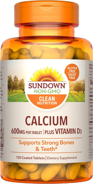 Sundown Calcium 600 Mg + D Caplets 120 Tablets