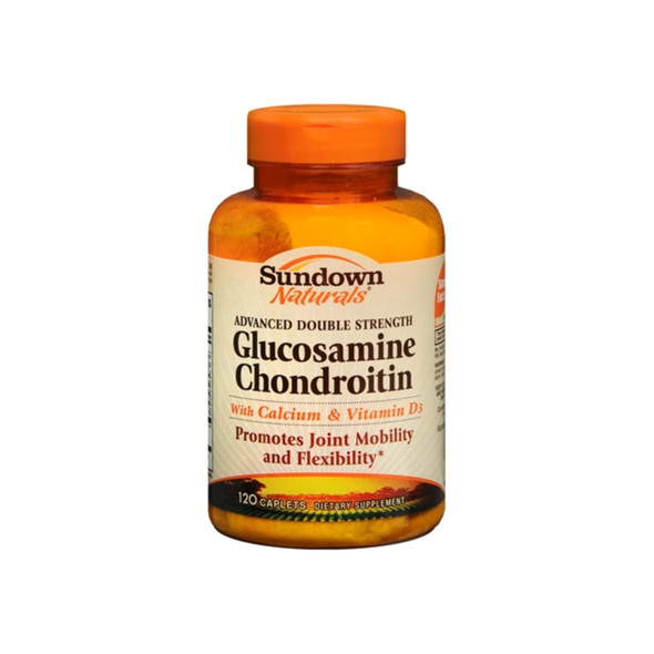 Sundown Glucosamine Chondroitin Caplets Double Strength Advanced Formula 120 Caplets