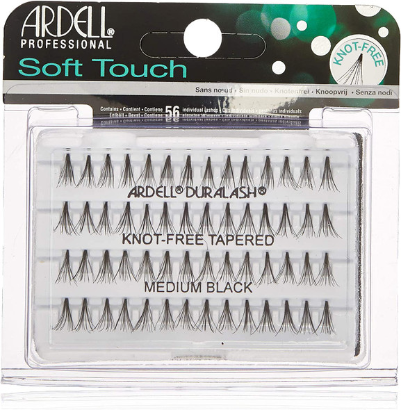 Ardell False Lashes Soft Touch Individuals Knot- Free, Medium Black