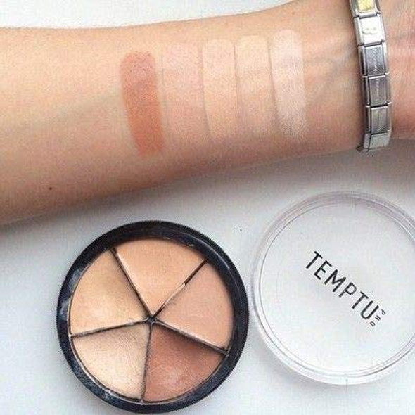 TEMPTU S/B Silicone-Based Concealer Wheel | 5 Natural Skin Tone Shades For Weightless Coverage Of Redness, Dark Spots & Discolorations