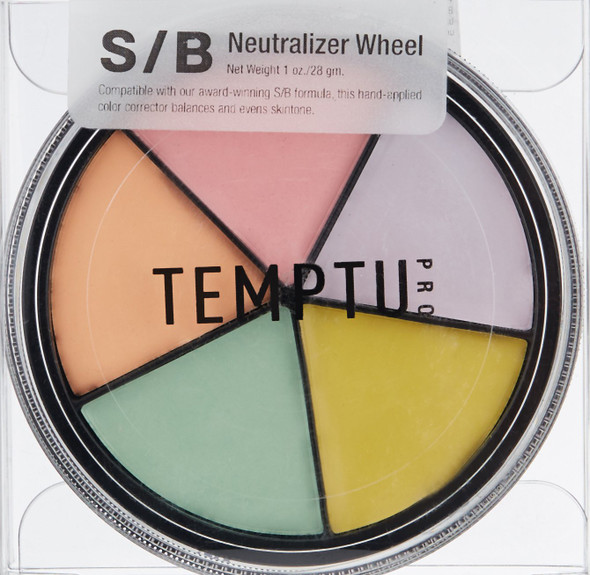 TEMPTU S/B Neutralizer Wheel - Includes 5 Color-Correcting Shades To Perfect & Even Out All Skin Types & Tones | Multi-use, Can Be Applied With Brush, Sponge, or Fingertips