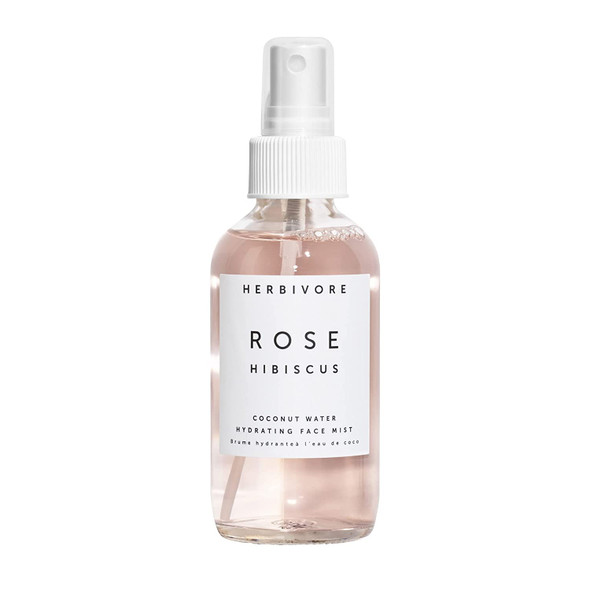 Herbivore Botanicals Rose Hibiscus Face Mist - A Hydrating and Soothing Spray with Hyaluronic Acid and Organic Rose Water to Keep Skin Dewy and Fresh (4A flA oz)