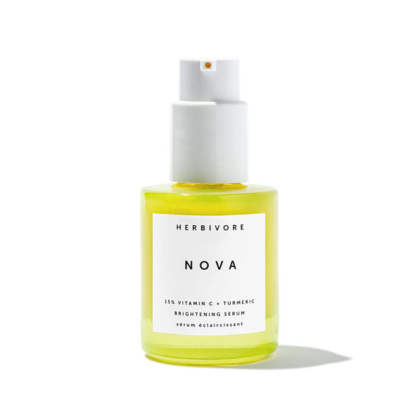 New! Herbivore Botanicals Nova 15% Vitamin C + Turmeric Brightening Serum - Visibly Improve Dark Spots and Even Skin Tone (1 fl oz)