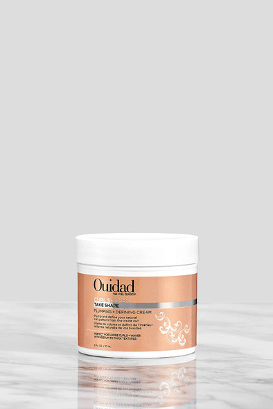 Ouidad, Curl Shaper Take Shape Plumping + Defining Cream, Fast-Absorbing Builds Body and Definition, 2.0z