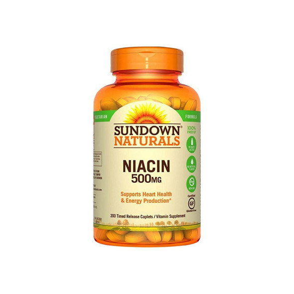 Sundown Naturals Niacin 500 Mg Time Release Caplets 200 Ea