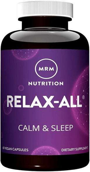 MRM Nutrition Relax-All A® Sleep | Relaxation + Calmness | Restful Sleep | GABA + L-Theanine + Ashwagandha| Vegan + Gluten Free | 15 Servings