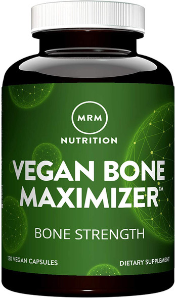 MRM - Vegan Bone Maximizer, Supports Bone Strength, Density & Health, Made from Organic Certified Algae (120 Vegan Capsules)