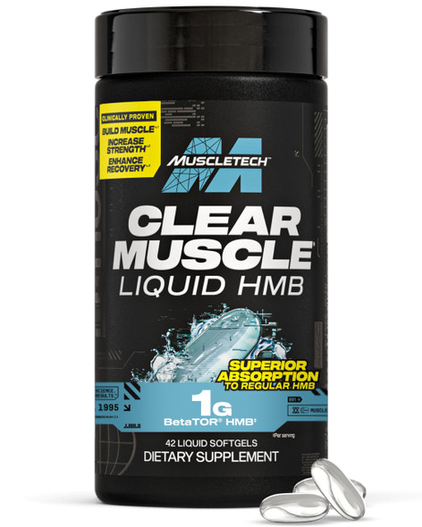 Muscle Recovery | MuscleTech Clear Muscle Post Workout Recovery | Muscle Builder for Men & Women | HMB Supplements | Sports Nutrition Post Workout Recovery & Muscle Building Supplements, 42 ct