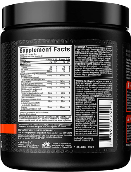 Pre Workout + Weight Loss | MuscleTech Shatter Ripped Pre-Workout | Pre Workout for Men & Women | PreWorkout Energy Powder Drink Mix | Energy + Weight Loss Formula | Rainbow Candy (40 Servings)