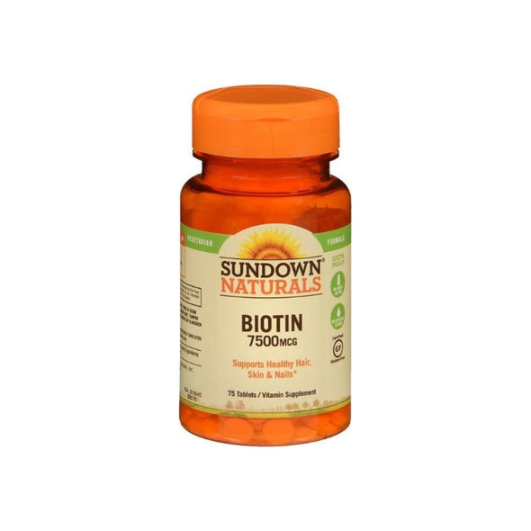 Sundown Naturals Super Strength Biotin 7500 mcg Tablets 50 ea