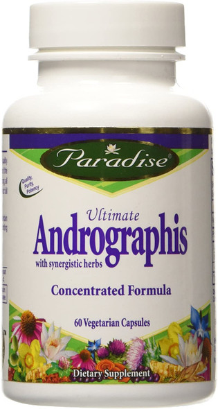 Paradise Herbs, Andrographis, Ultimate, 60 Count