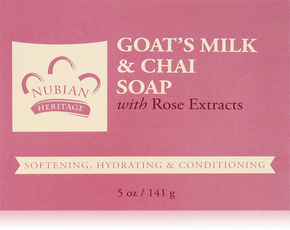 Nubian Heritage Soap Bar, Goats Milk and Chai, 5 Ounce