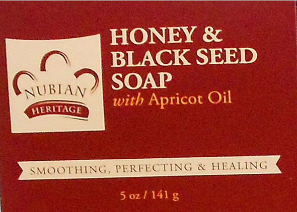 Nubian Heritage Soap Bar, Honey and Black Seed, 5 Ounce (2 Pack)