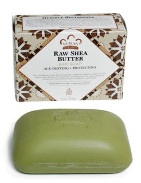 Bar Soap Raw Shea Butter, 5 oz Bar (4 Pack) by Nubian Heritage