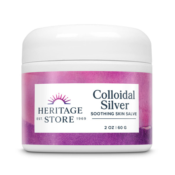 Heritage Store Body Gel Salve, Colloidal Silver, 2 Ounce