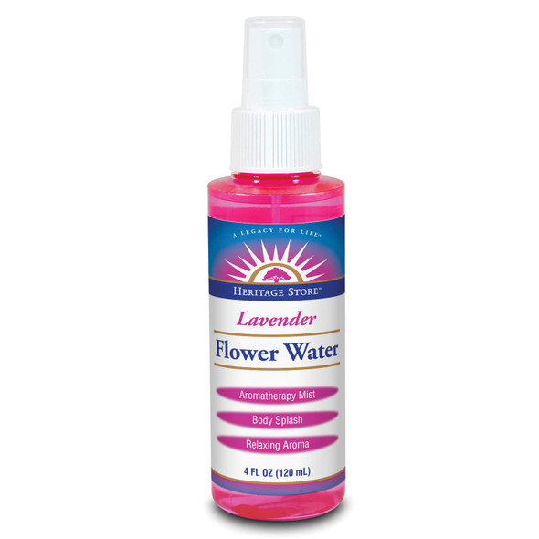 HERITAGE STORE Lavender Water, Spray, Lavender (Btl-Plastic) | 4oz
