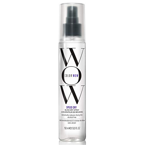 Color Wow Speed Dry Blow Dry Spray  Cuts blow-dry time by at least 30%; Clinically proven; Alcohol-free; Heat protectant; Helps prevent breakage and color fade; Cruelty-free and gluten-free