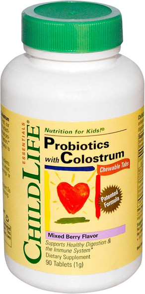 Child Life Essentials Probiotics+Colostrum Tabs, 90 Chew