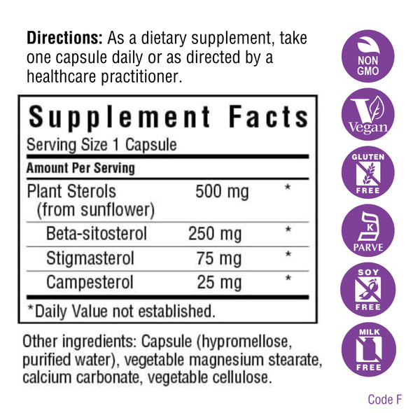 BlueBonnet Nutriton Plant Sterols 500mg, White, 90 Count