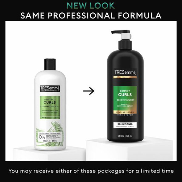 Tresemme Bouncy Curls Conditioner For Curly Hair  28 fl oz Deep Hydration Heat Protection 1 Pack