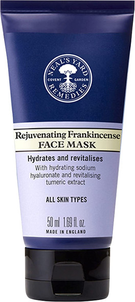 Neal's Yard Remedies | Rejuvenating Frankincense Face Mask | For All Skin Types | Hyaluronic Acid & Turmeric Extracts Hydrate & Revitalise Skin | 50ml