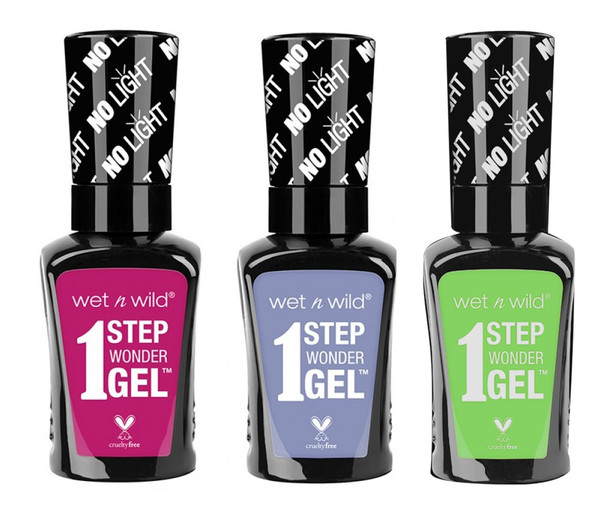 Wet n Wild 1 Step Wonder Nail color Gel 3-pc bundle (723A, 729A, 704A)