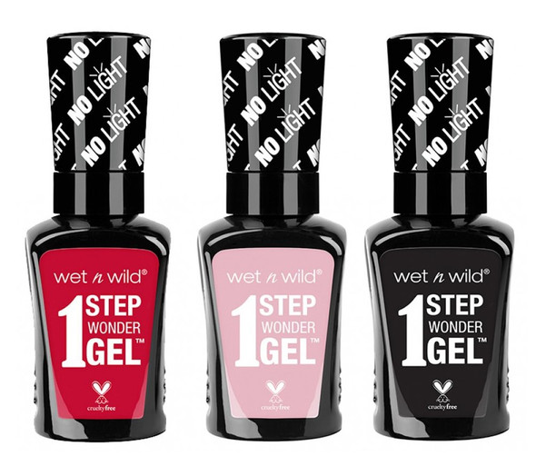 Wet n Wild 1 Step Wonder Nail color Gel 3-pc bundle (724A, 721A, 735A)