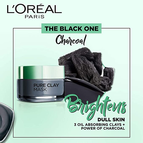 Pure Clay Black Face Mask Charcoal 50ml