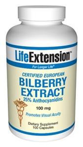 Life Extension Bilberry Extract 100Mg 90Vc