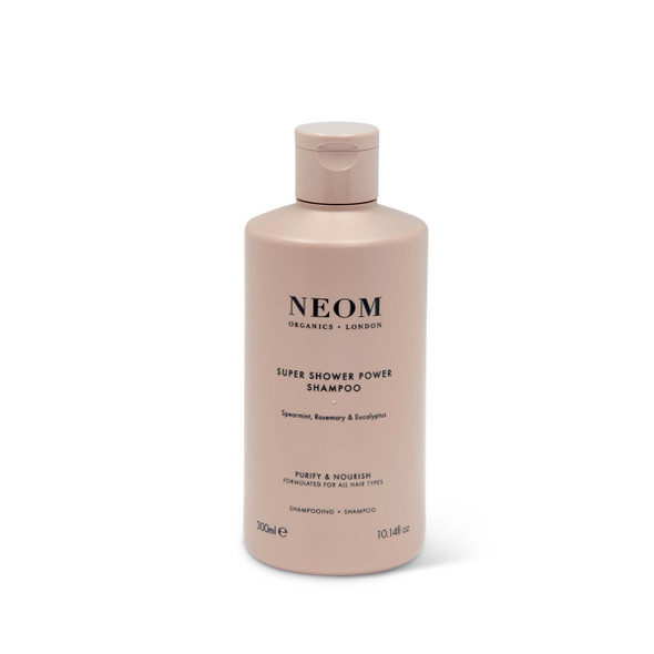 NEOM- Super Shower Power Natural Shampoo, 300ml | Purifying Cleanser | Spearmint, Rosemary & Eucalyptus | For All Hair Types | Vegan