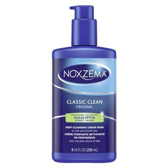 Noxzema Clean Moisture Deep Cleansing Cream, 8 Ounce Pump (2 Pack)