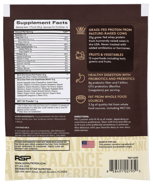 RSP Nutrition Chocolate TrueFit, 1.7 OZ